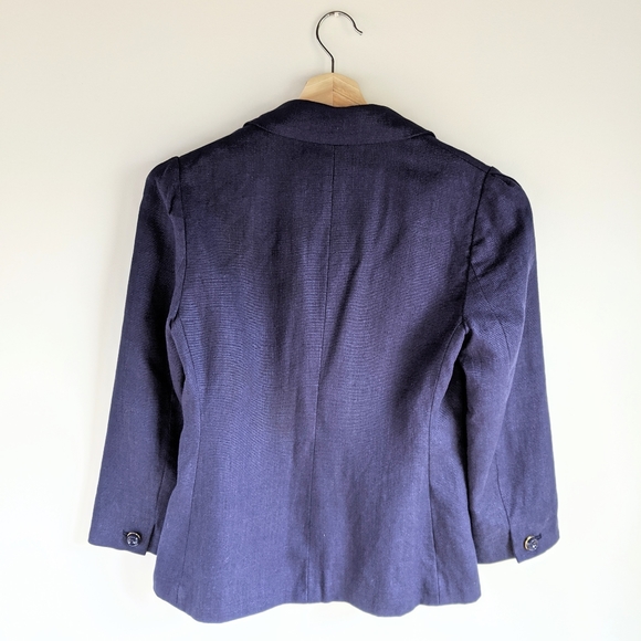 SOLD Kate Spade Alix Navy 3/4 Sleeve Blazer - Picture 4 of 8